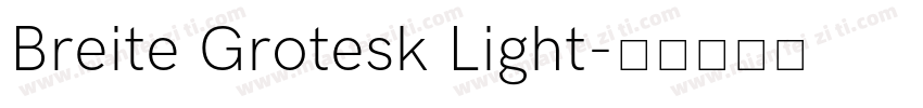 Breite Grotesk Light字体转换